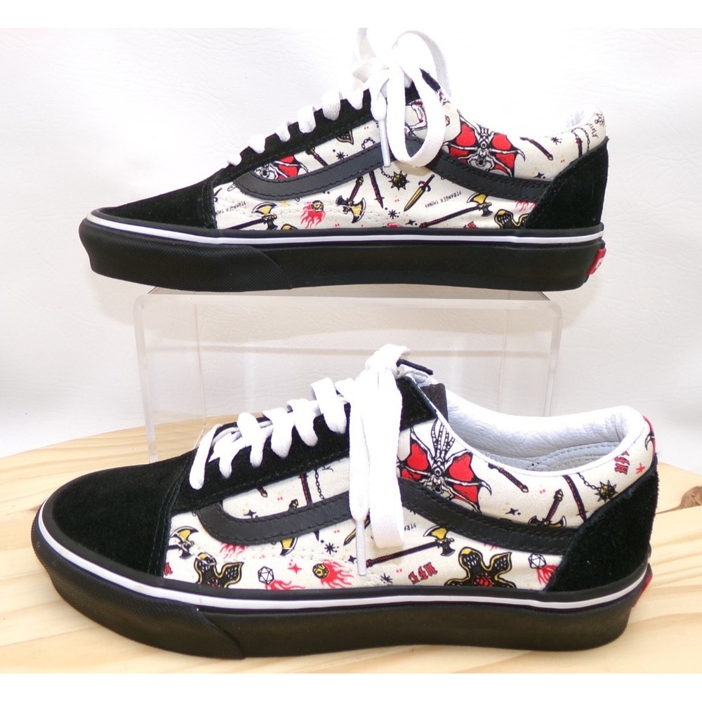 Vans x Stranger Things Old Skool Hellfire Club Sneakers Men's 6.5 Womens 8 Low - Picture 5 of 10